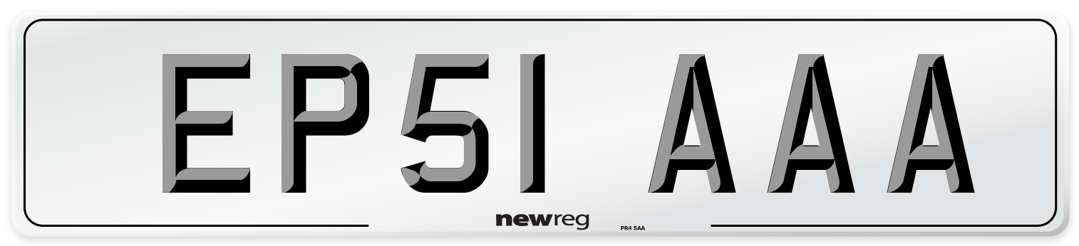 EP51 AAA Number Plate from New Reg